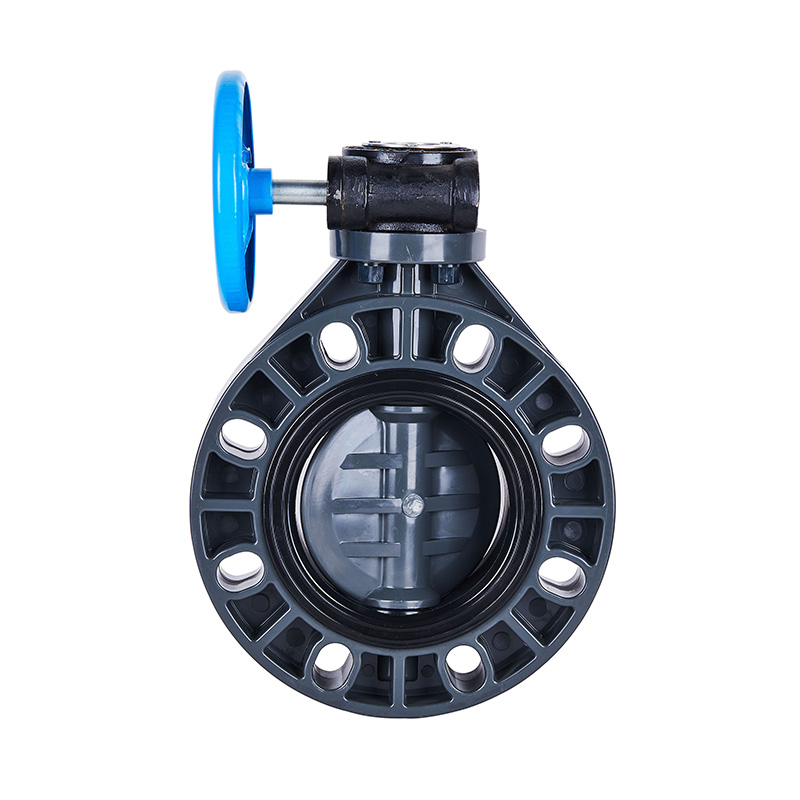 PVC-U D371X-10U ウォームギヤバタフライバルブ DN40-1000 40A-1000A JIS規格