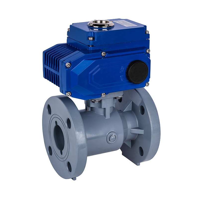 PVC-C D941F-10V 電気フランジボールバルブ DN15-300 GB標準