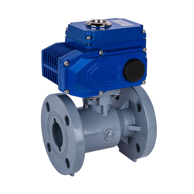 PVC-C D941F-10V 電気フランジボールバルブ DN15-300 1/2 '-12' ANSI 標準