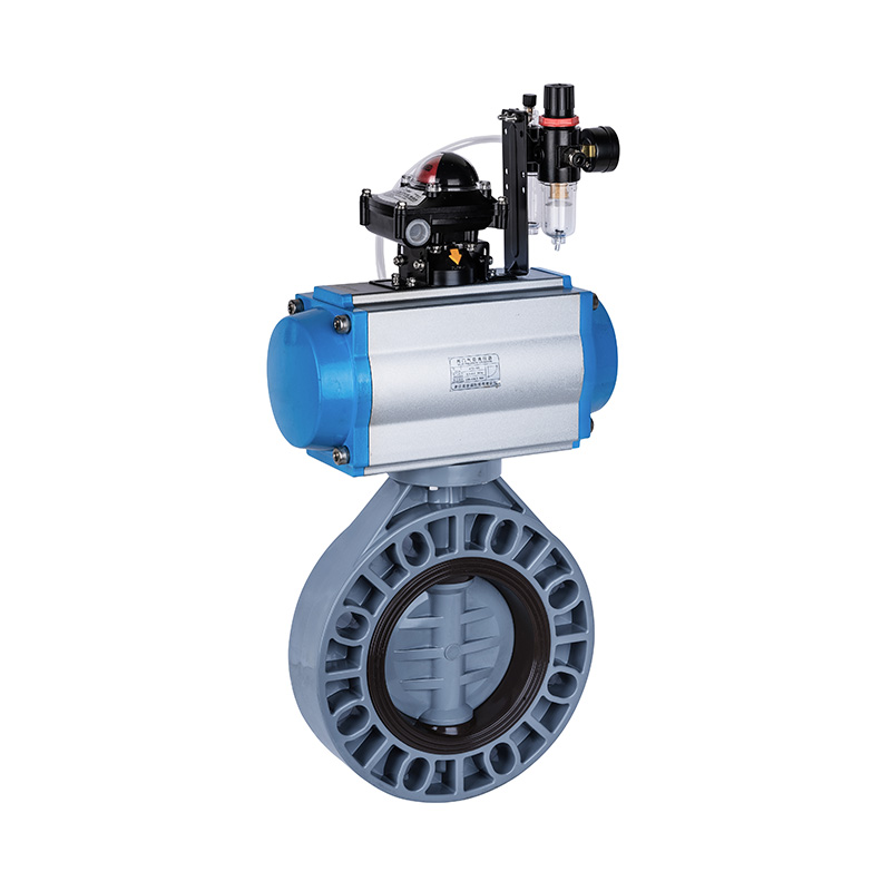 PVC-C D671X-10S エアバタフライバルブ DN40-1000 40A-1000A JIS規格
