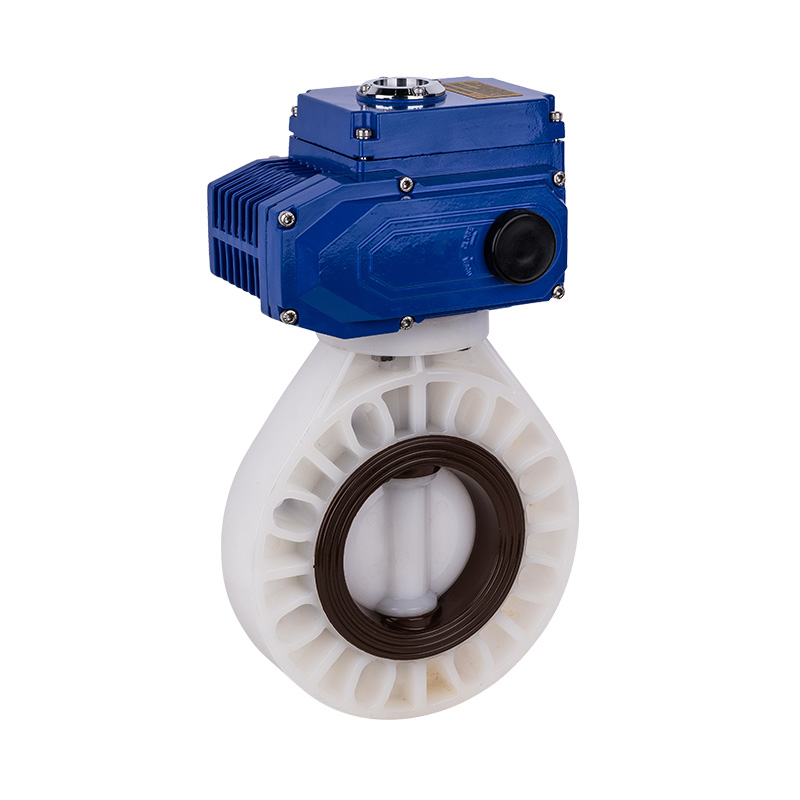 PVDF D971X-10F 電気バタフライ バルブ DN40-1000 40A-1000A JIS 標準